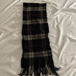 Mens Black Brown 1826 Cashmere Plaid Black Red  Fringe Wrap Neck Warmer Scarf